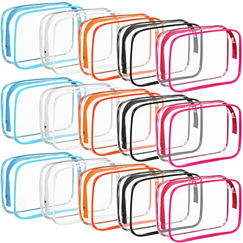 15 Pack Clear Toiletry Bag