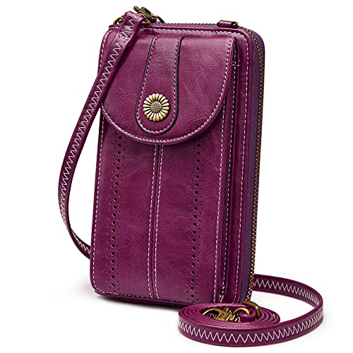 S-ZONE Women RFID Blocking Cell Phone Purse