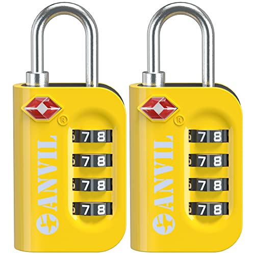 TSA Approved Luggage Lock - Yellow 2 Pack