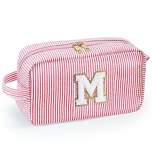Initial Waterproof Makeup Bag Case Large Toiletry Makeup Pouch