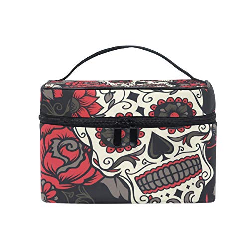 Halloween Sugar Skull Toiletry Makeup Bag