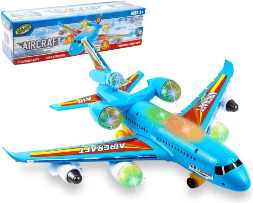 Toysery Kids Airplane Toy with Lights and Sounds
