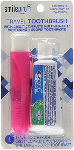 Travel Toothbrush and Crest Toothpaste Kit