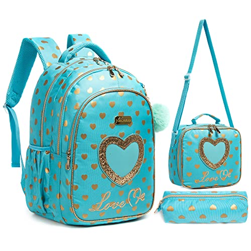 MOHCO Kids Backpack with Lunch Bag and Pencil Case