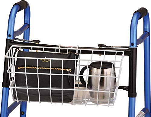 NOVA Folding Walker Basket with Cup Holder