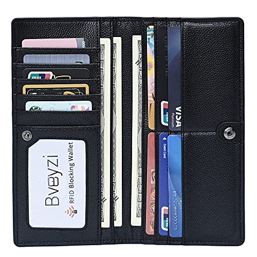 Bveyzi RFID Blocking Credit Card Holder Wallet