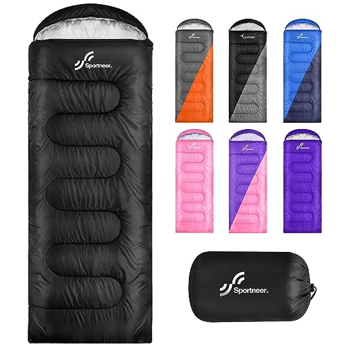 Sportneer Sleeping Bag - Lightweight Camping Sleeping Bag for 3 Seasons