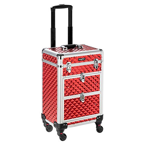 mefeir Aluminum Makeup Train Case