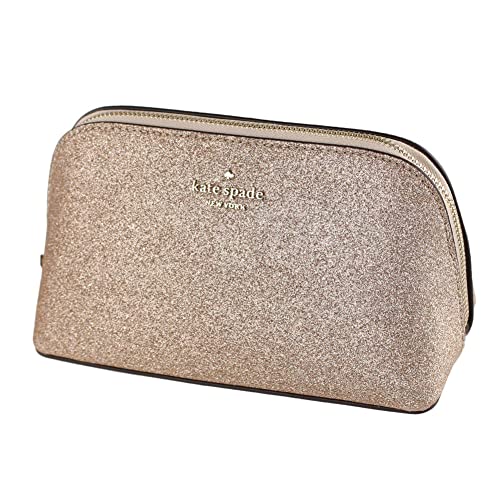 Kate Spade Rose Gold Glitter Cosmetic Case