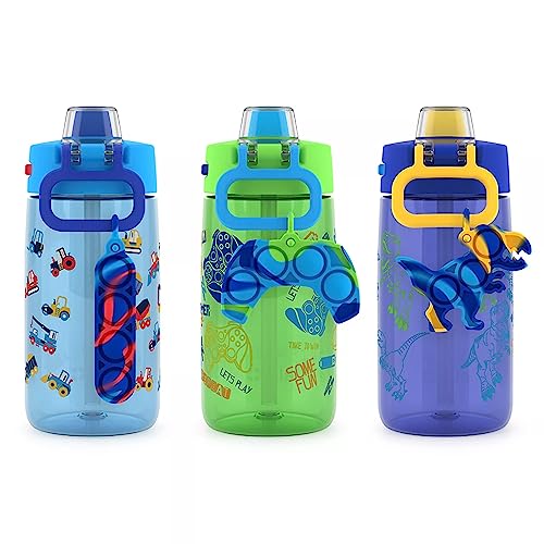 Ello Colby Pop! 14oz Tritan Kids Water Bottle with Fidget Toy