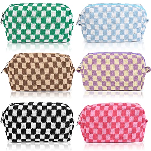 Checkered Makeup Bag Set