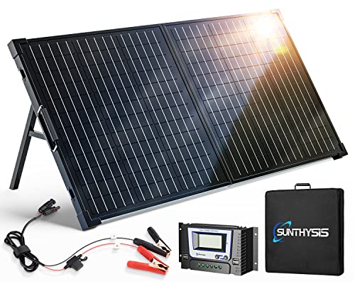 SUNTHYSIS 100W 12V Portable Foldable Solar Panel Kit