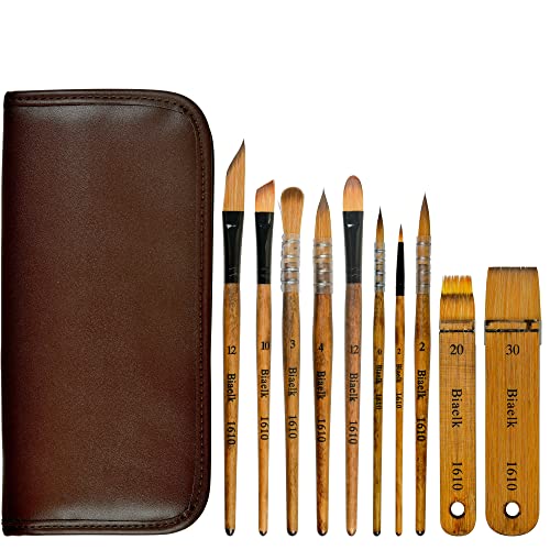 Wa Portman Artist Paint Brush Set - 15 Brushes for Painting - Use As An Oil Paint Brush Set Acrylic Paint Brush Set or Watercolor Paint Brushes - Art