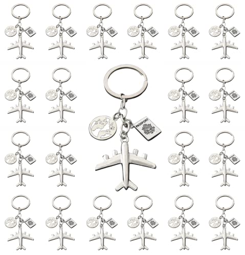 Earth Airplane Keychains