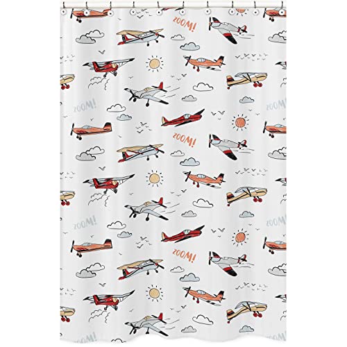 Vintage Airplane Bathroom Fabric Bath Shower Curtain