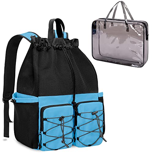 Fasrom Beach Bag Backpack with Waterproof Bag and Pocket