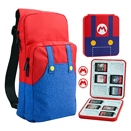 FUNDIARY Travel Bag for Nintendo Switch - Ultimate Accessory Bundle