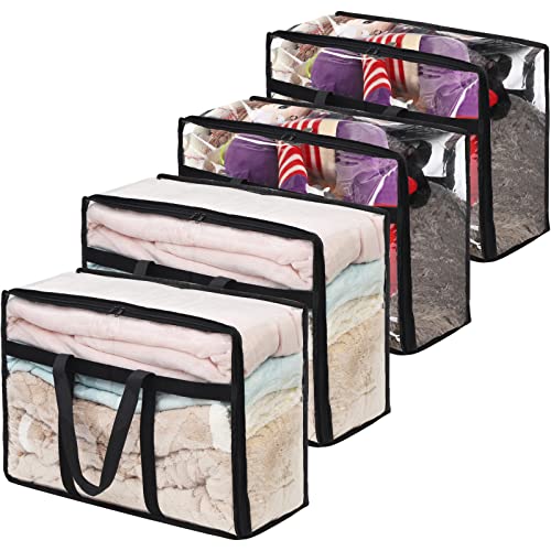 Fixwal 4 Pack Clear Clothes Storage