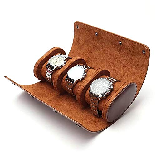 Longjet Men's Watch Travel Case with Multiple Watch Compartments