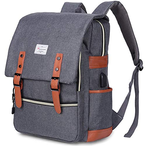 Modoker Vintage Laptop Backpack - Stylish and Functional Travel Companion