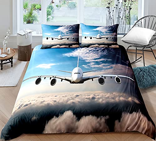 Aircraft Duvet Cover for Kids - Soft and Stylish Bedding Set
