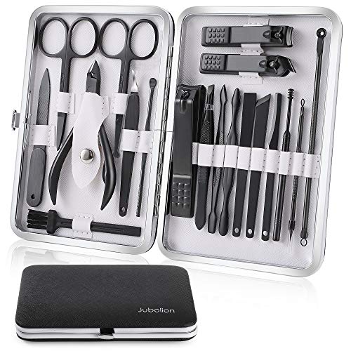 Jubolion 19pcs Stainless Steel Professional Manicure Set