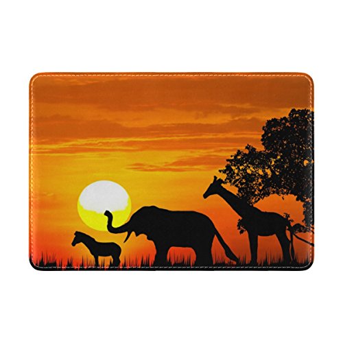 African Sunset Elephant Passport Cover Holder Case