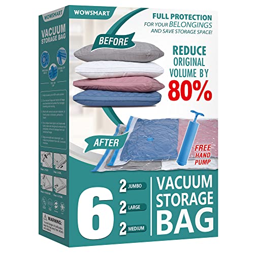 6 Space Saver Vacuum Storage Bags