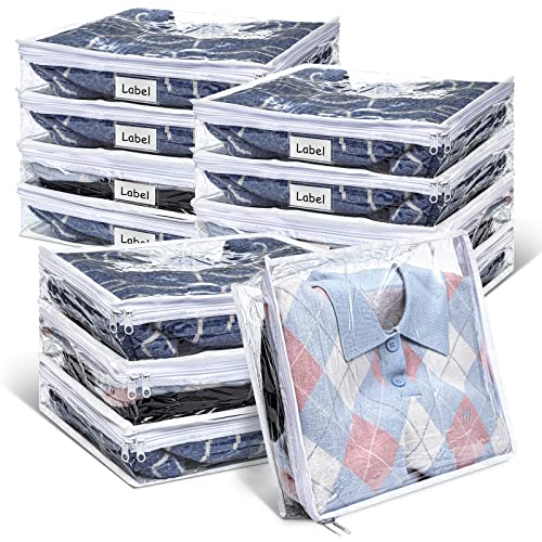 Clear Zippered Storage Bags PVC Sweater Storage Bags