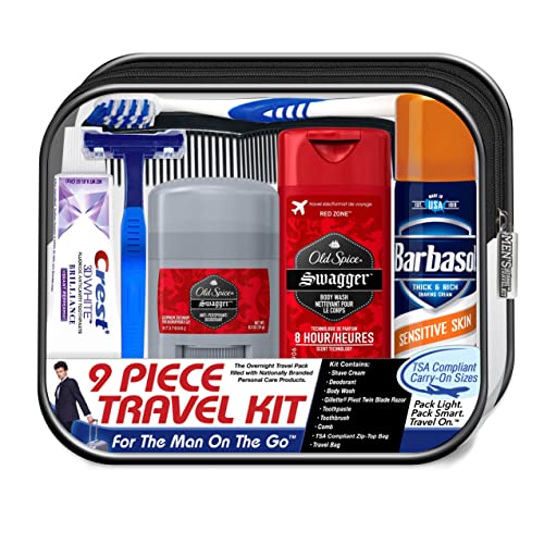 Men's Deluxe Travel Kit with TSA Compliant Essentials