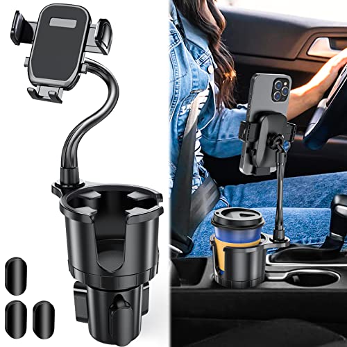 Adjustable Car Cup Holder with Phone Mount
