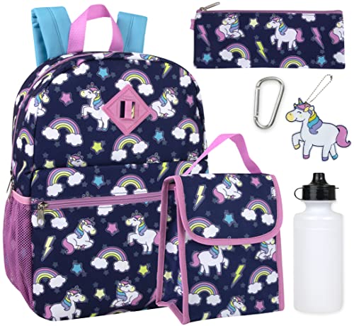 Trail maker Girl's 6 in 1 Backpack With Lunch Bag