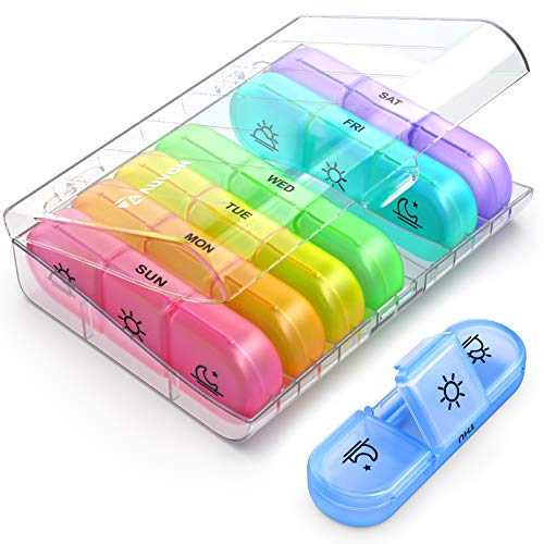 Weekly Pill Organizer with Separate Container