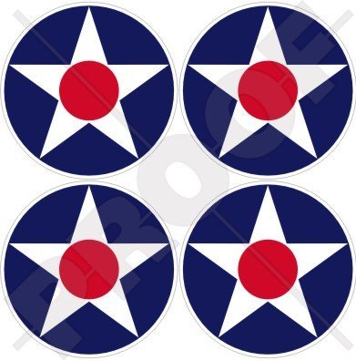 Roundel USAF Vinyl Stickers - Perfect for WWII Airplane Enthusiasts
