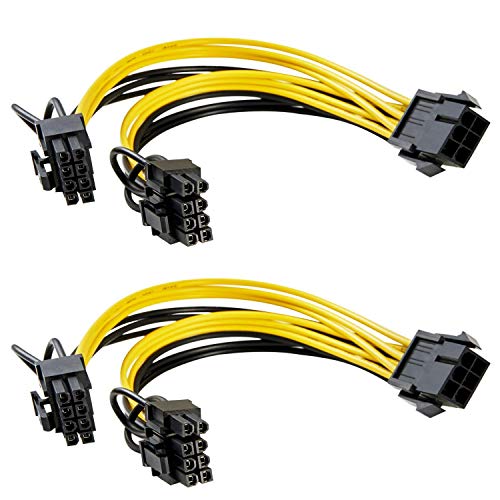 6 Pin to Dual 8 Pin PCIe Adapter Power Cables