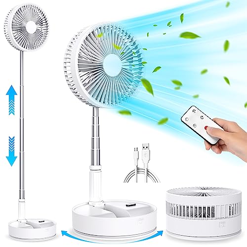 LIPETY Foldable Oscillating Fan with Remote Control