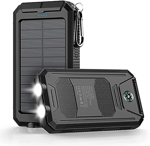 2023 Super 300000mAh 2 USB Portable Charger Solar Power Bank For Cell Phone