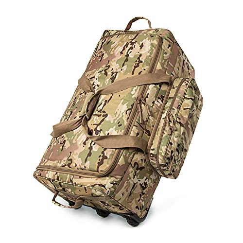 Mountain Land Tactical Camouflage Wheeled Duffel Bag