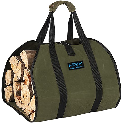 Waxed Canvas Firewood Bag Carrier