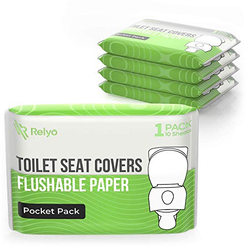 Flushable Toilet Seat Covers (50 Pack) - Travel Essentials