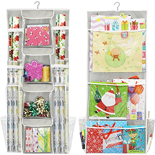 Double-Sided Hanging Gift Wrap Organizer