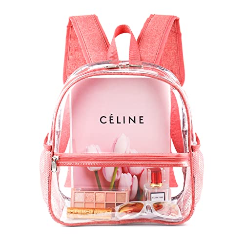 Fomaris Cute Pink Clear Backpack Stadium Approved