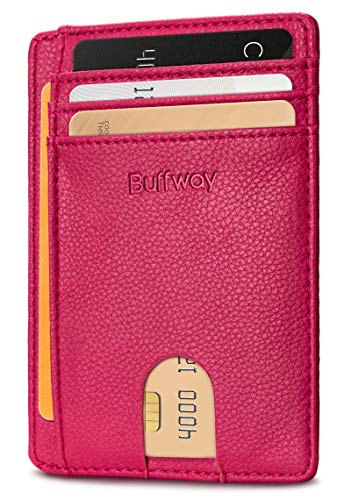 Buffway Slim RFID Blocking Leather Wallet