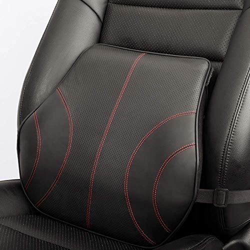 Lumbar Support for Car - Genuine Leather Memory Foam Pillow