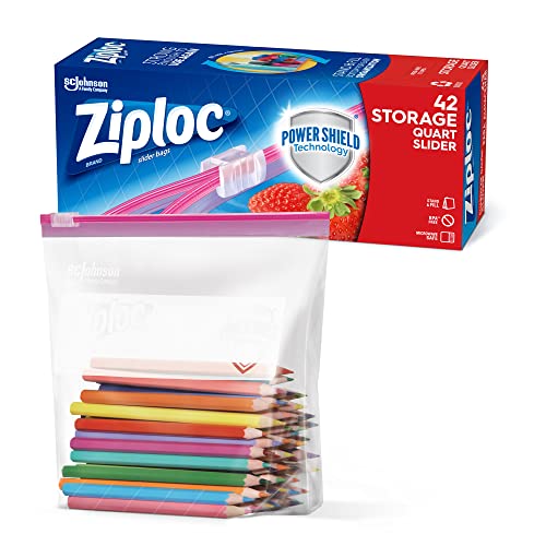 Quart Food Storage Slider Bags by Ziploc Quart Food Storage Slider Bags by Ziploc