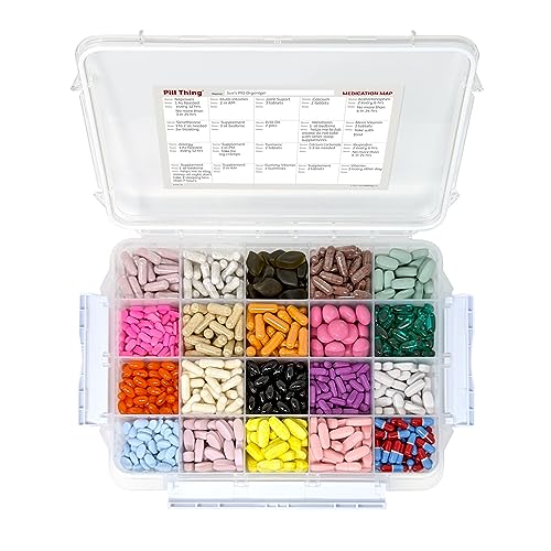 Large Monthly Pill Organizer with Built-in Handle