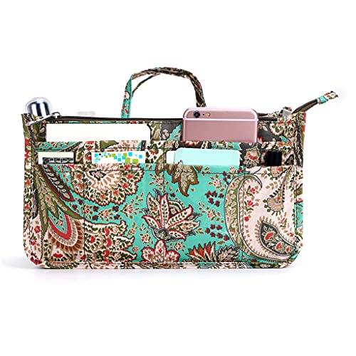 BTSKY Handbag Organizer with Peacock Flower Design