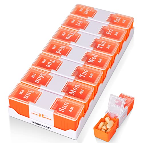 MERICARGO Weekly Pill Organizer: Convenient and Compact Travel Companion