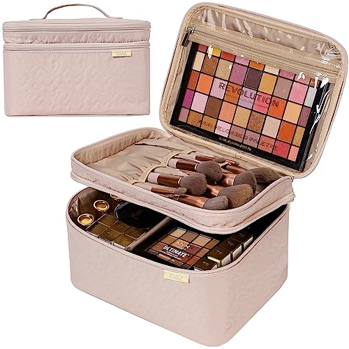 NISHEL Double Layer Travel Makeup Bag Women