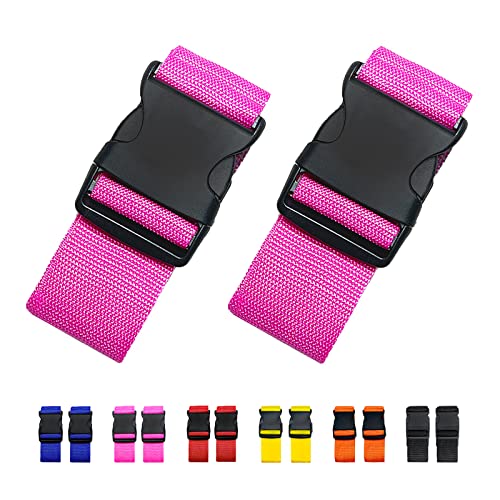 Adjustable Luggage Belts - TSA Approved - Pink